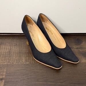 Sacha London Black and Tan Heels